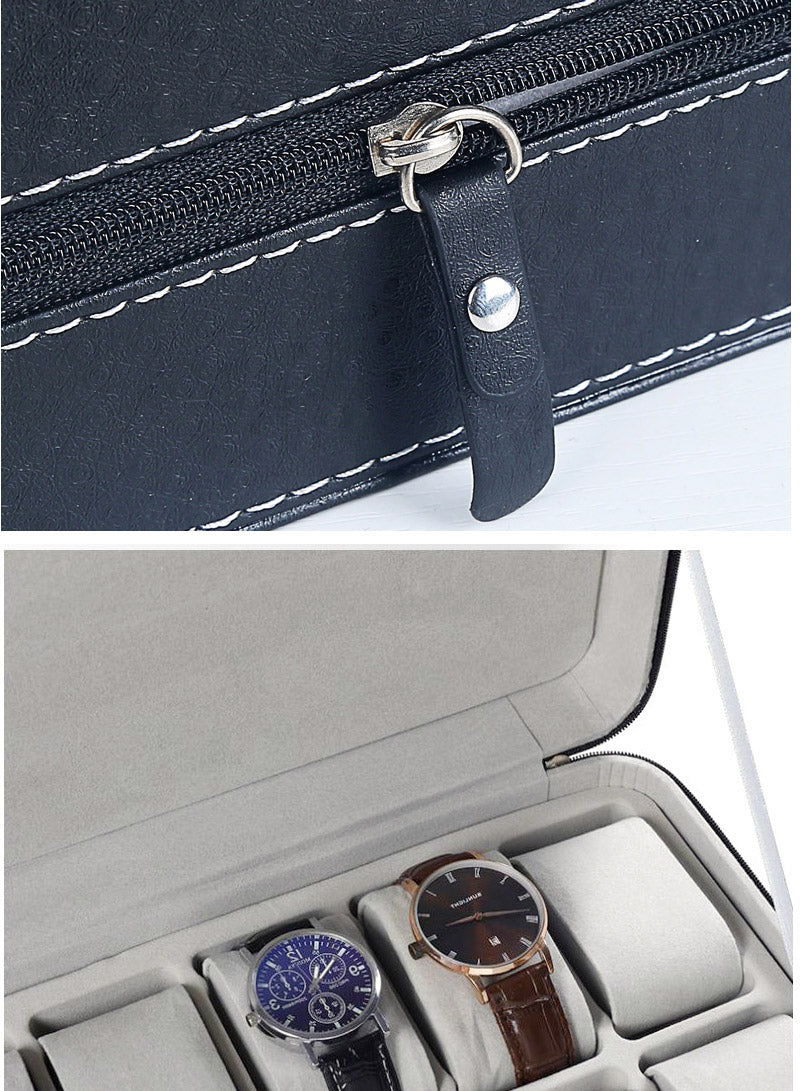 Кутија за часовници накит 10ка кожна