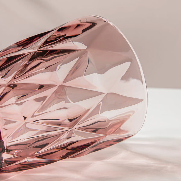 Сет 6 чаши стаклени розови Diamond 250ml