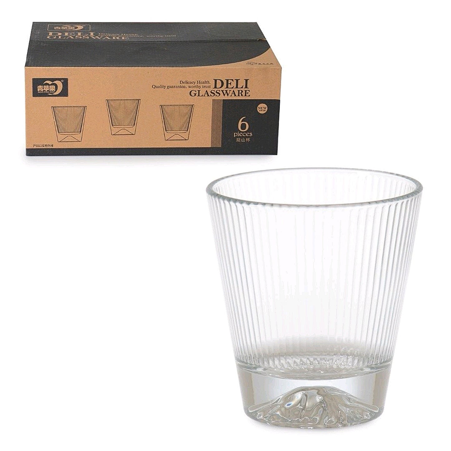 Чаши стаклени сет 6 парчиња 230ml