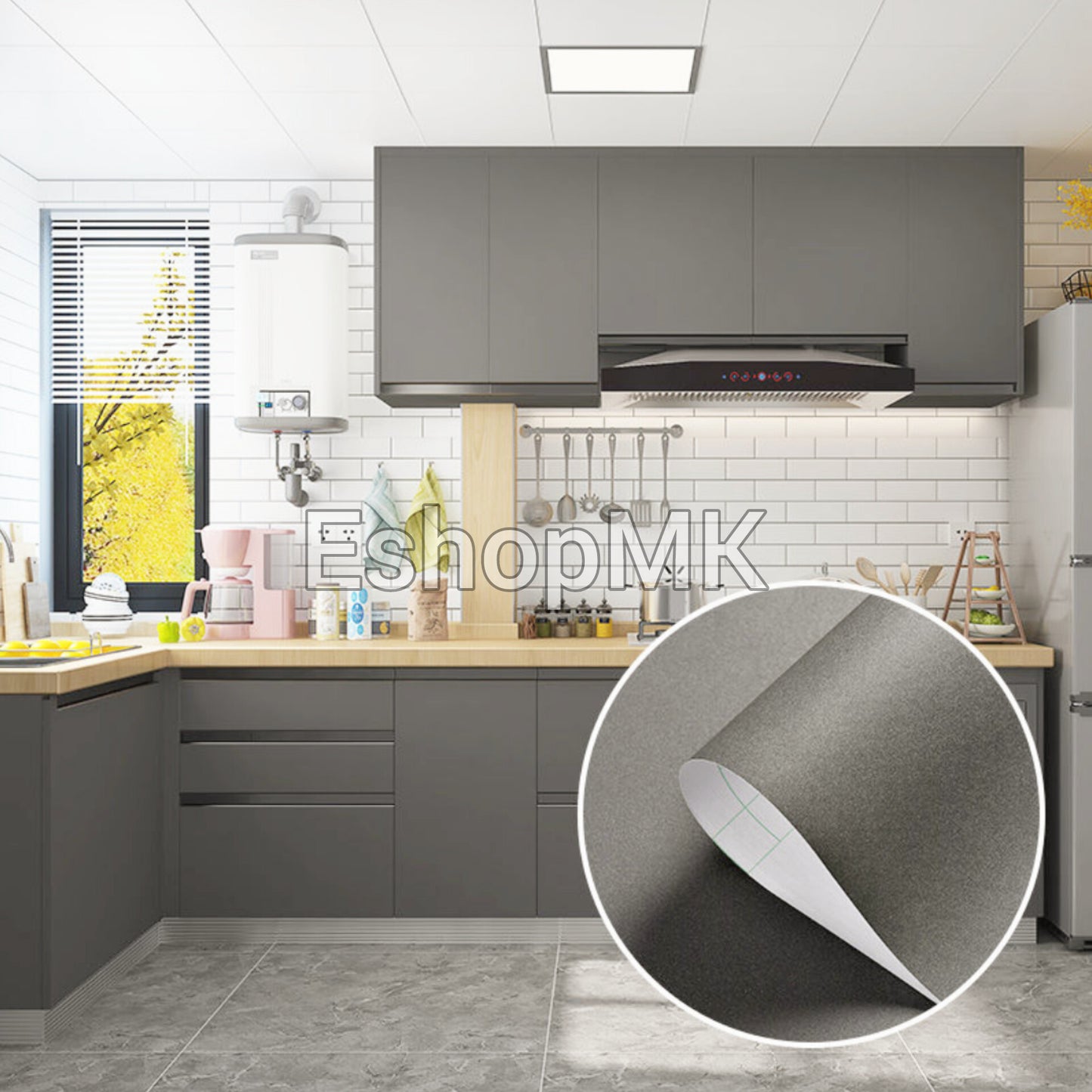 Самолеплива фолија сива мат 2м,5м х 60cm