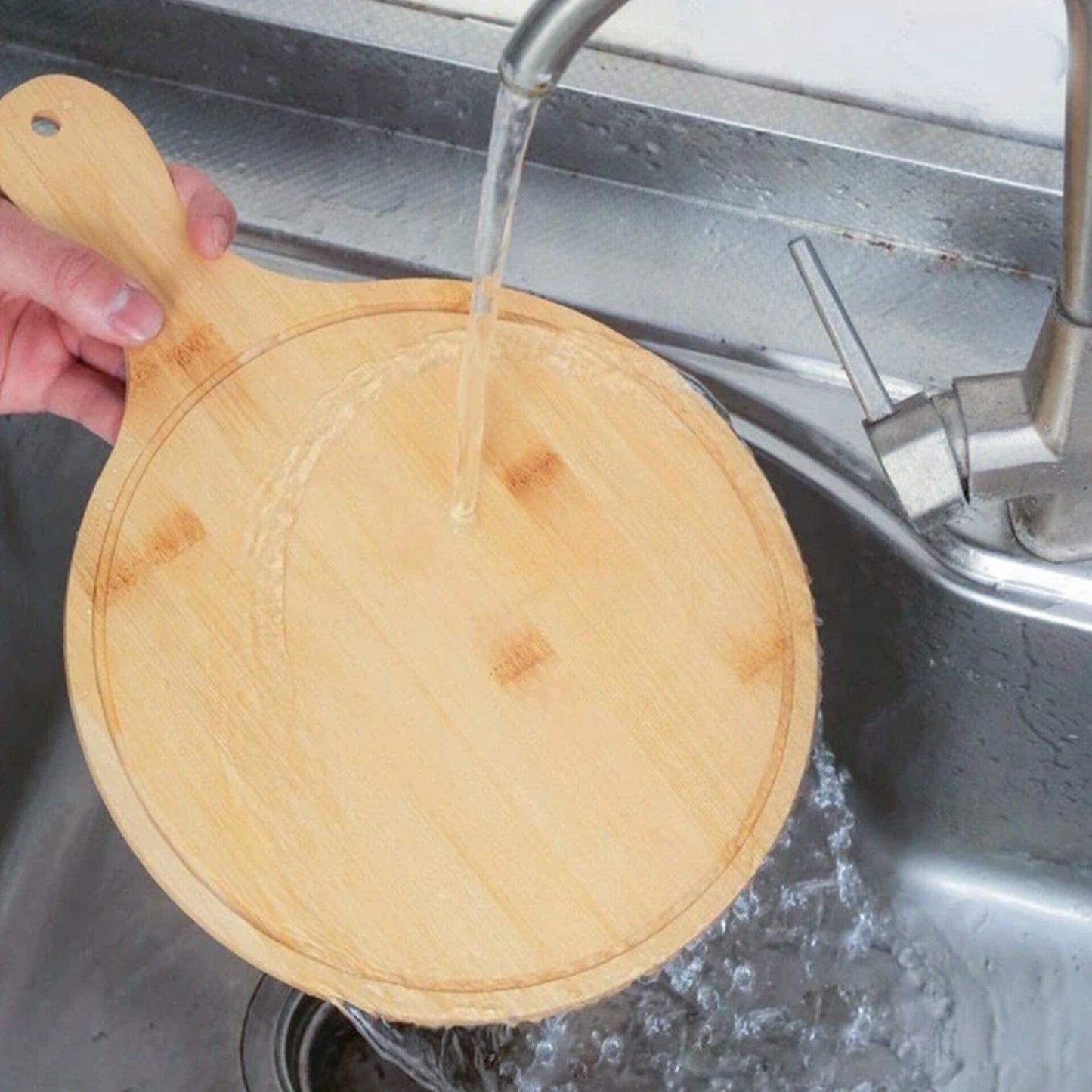 Округли даски со рачка за сервирање 2 големини