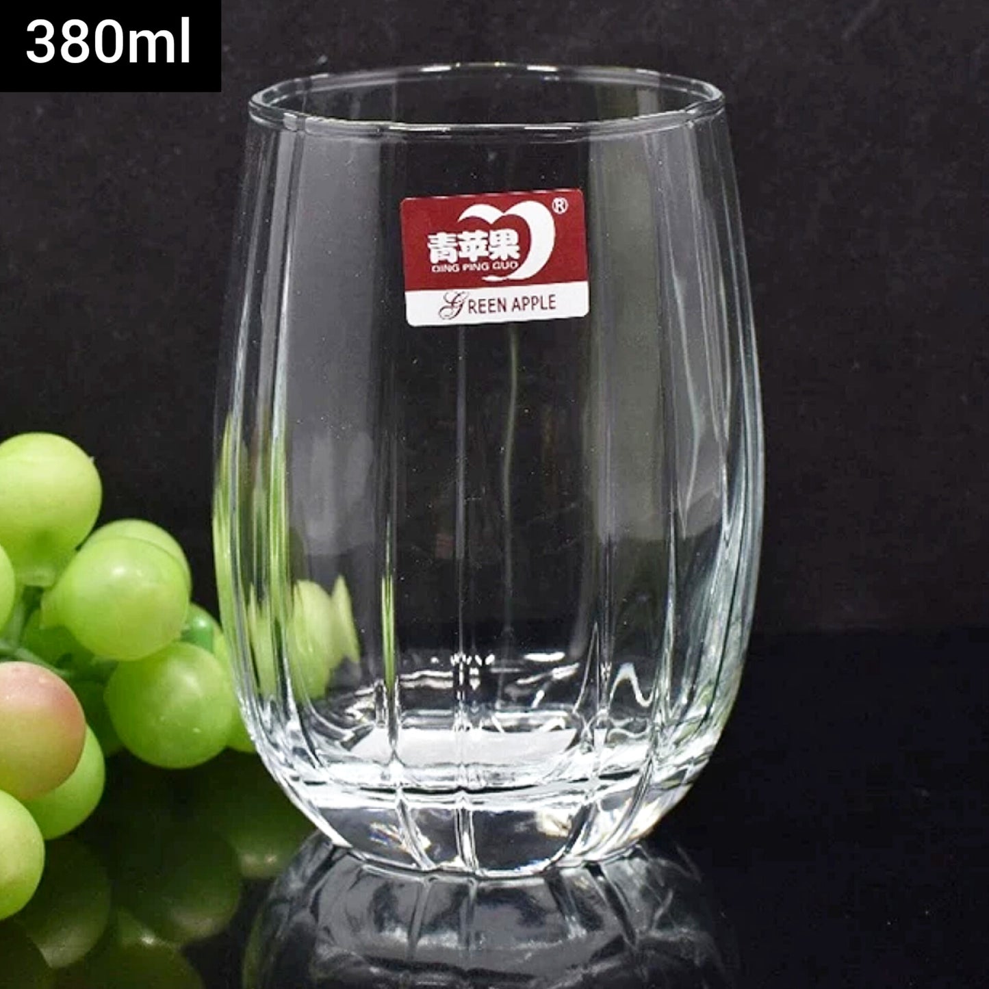 Стаклени чаши големи сет 6 парчиња 380ml