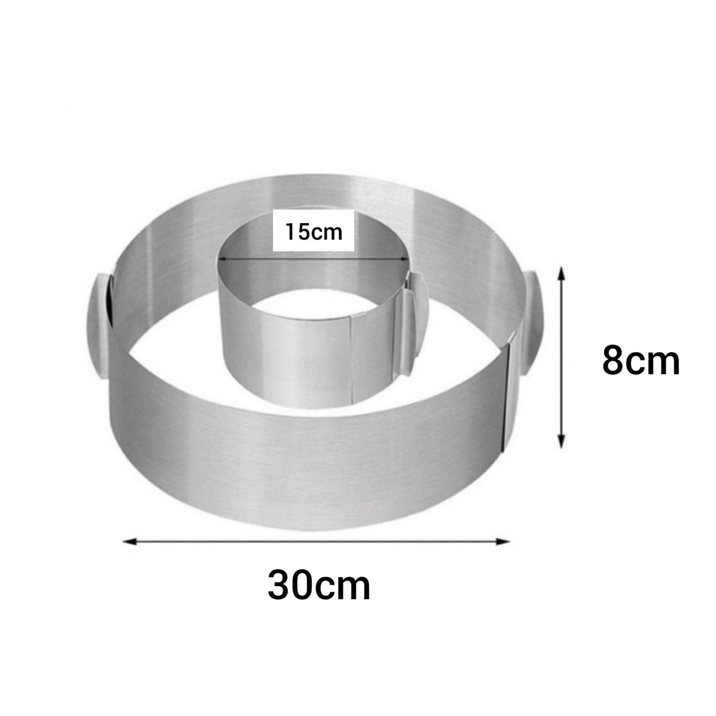 Метална форма калап округла за торти 15-30cm