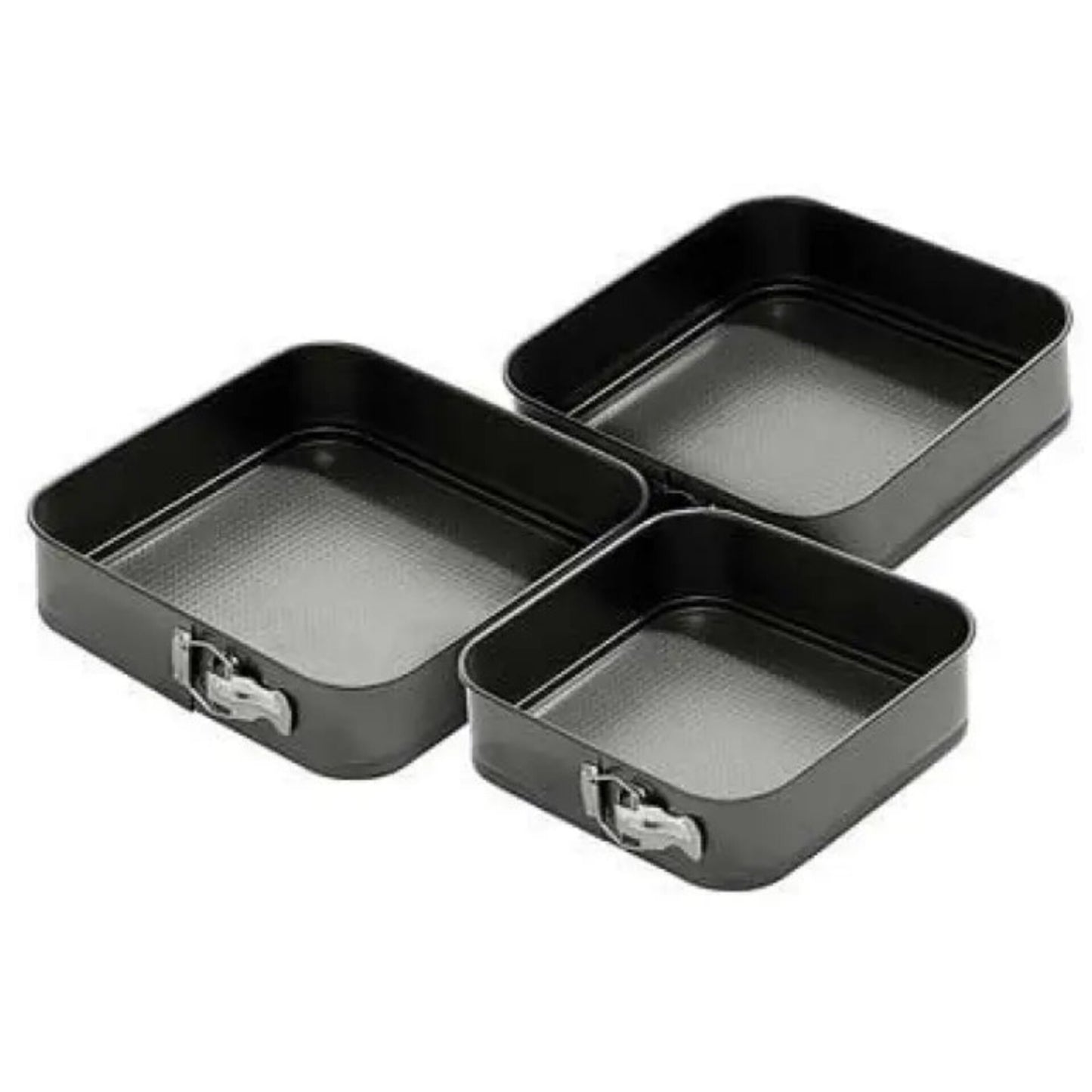 Квадратни метални тави за формирање и печење сет 3 18/20/22