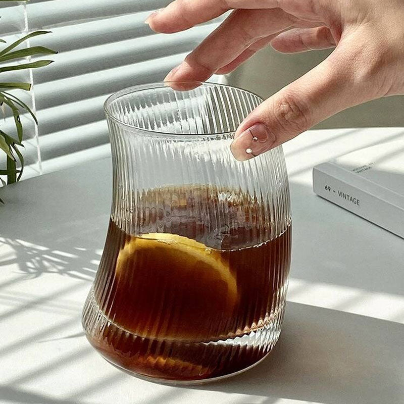 Стаклени чаши Line криви 325/500ml сет 4ри