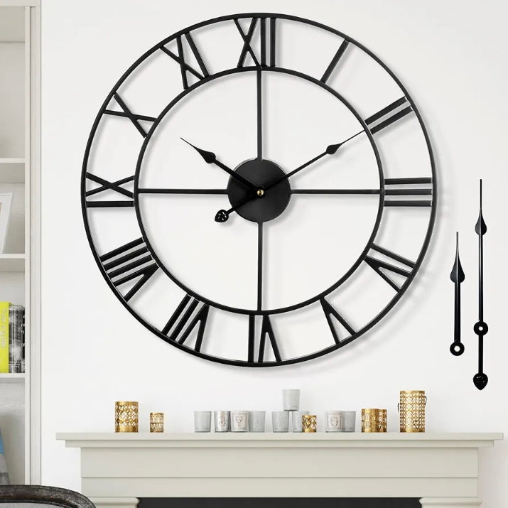 Часовник украс ѕиден Vintage Black Roman 60cm