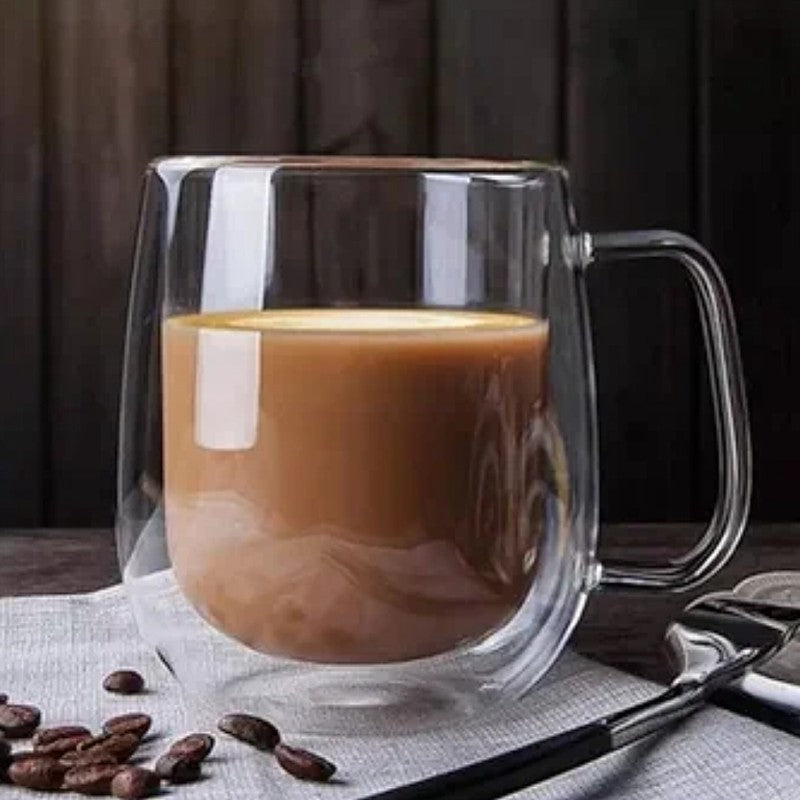 Стакленa чаша со двоен ѕид и права рачка 250/350ml