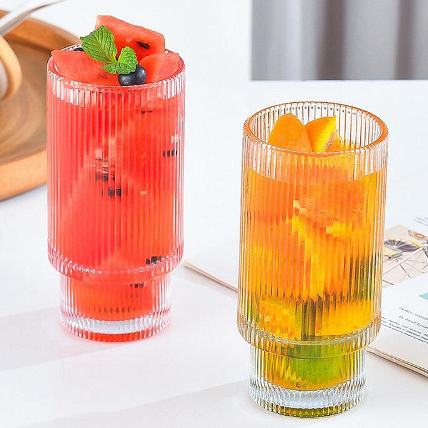 Стаклени чаши за коктели високи Line сет 4 парчиња 350ml