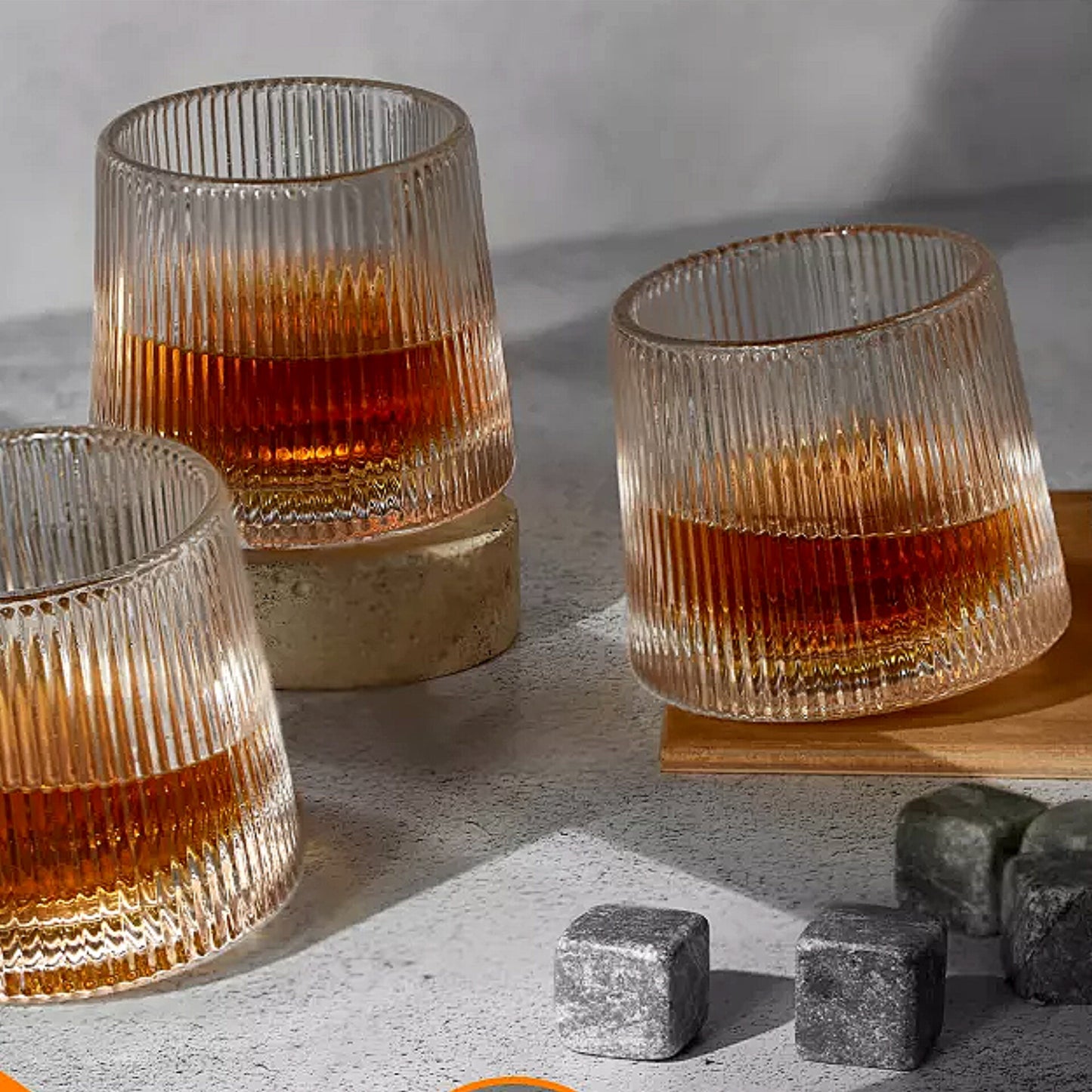 Ротирачки стаклени чаши 185ml сет 6 парчиња