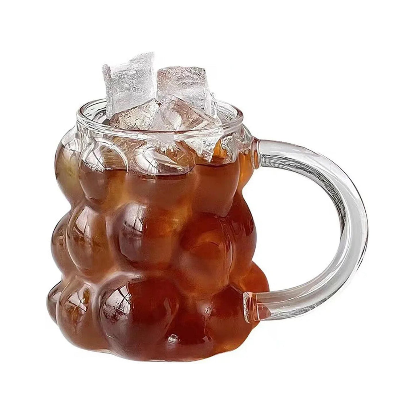 Стаклена чаша Bubble со рачка 350ml