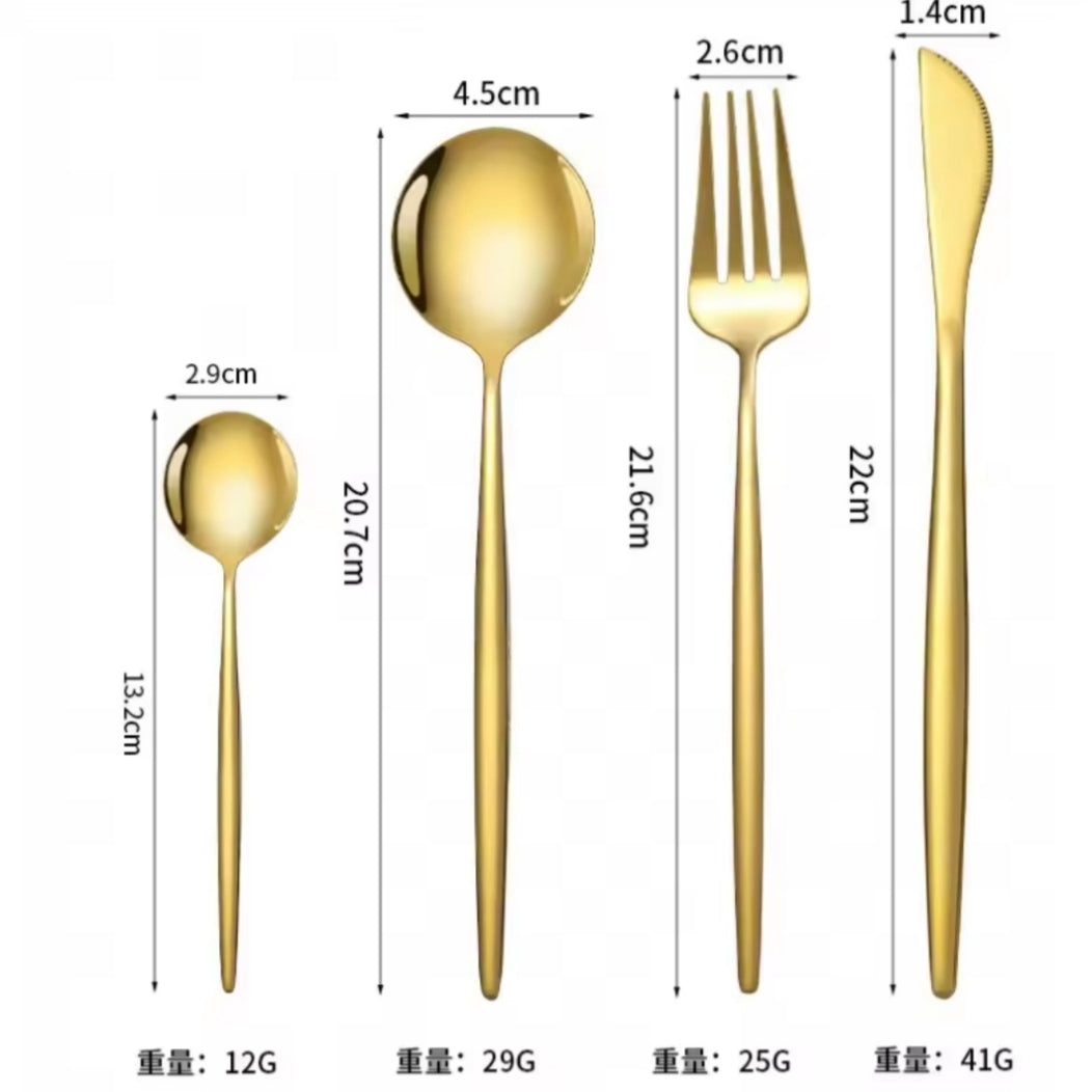 Прибор за јадење сет 24 парчиња Gold