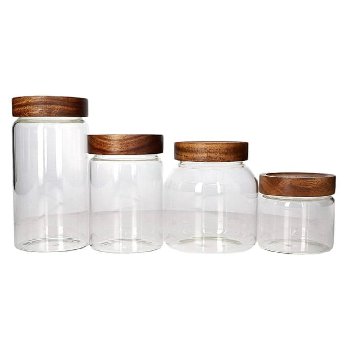 Садови тегли стаклени за храна со Акачиа капаци Premium