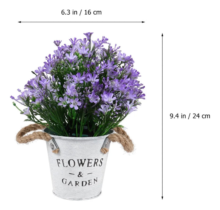 Вештачко цвеќе со саксија Campanula Виолетова 16x25cm