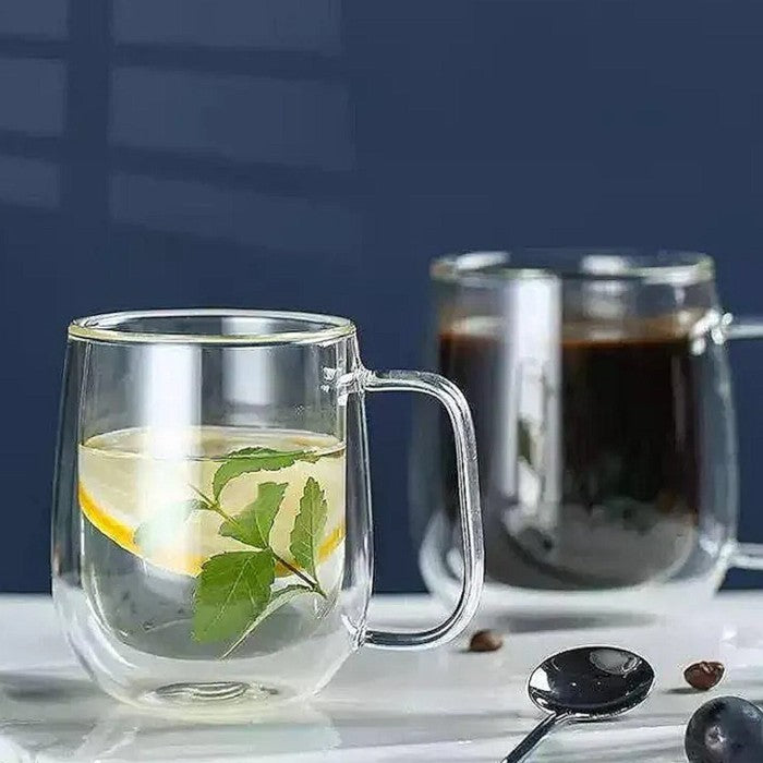 Стакленa чаша со двоен ѕид и права рачка 250/350ml