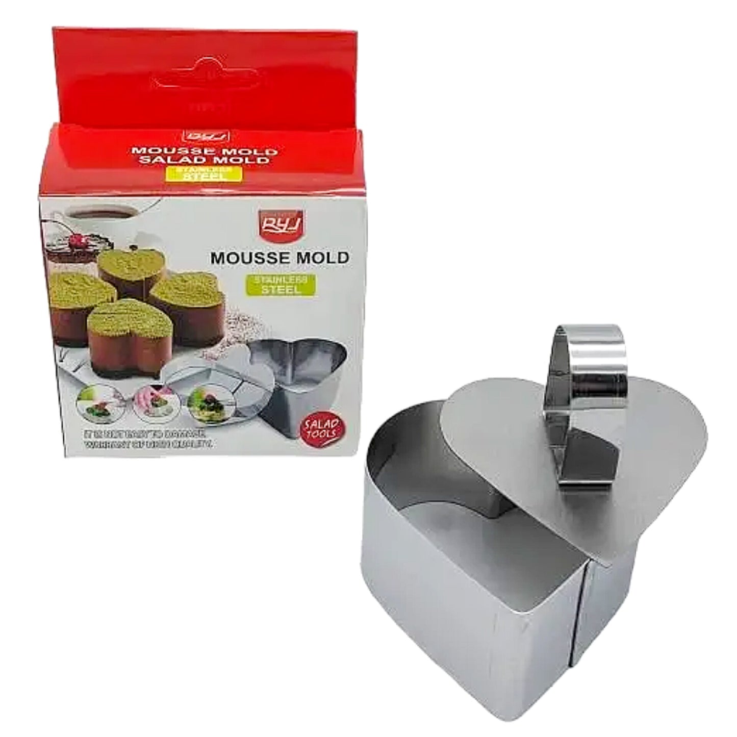 Метална форма со преса форма срце Inox