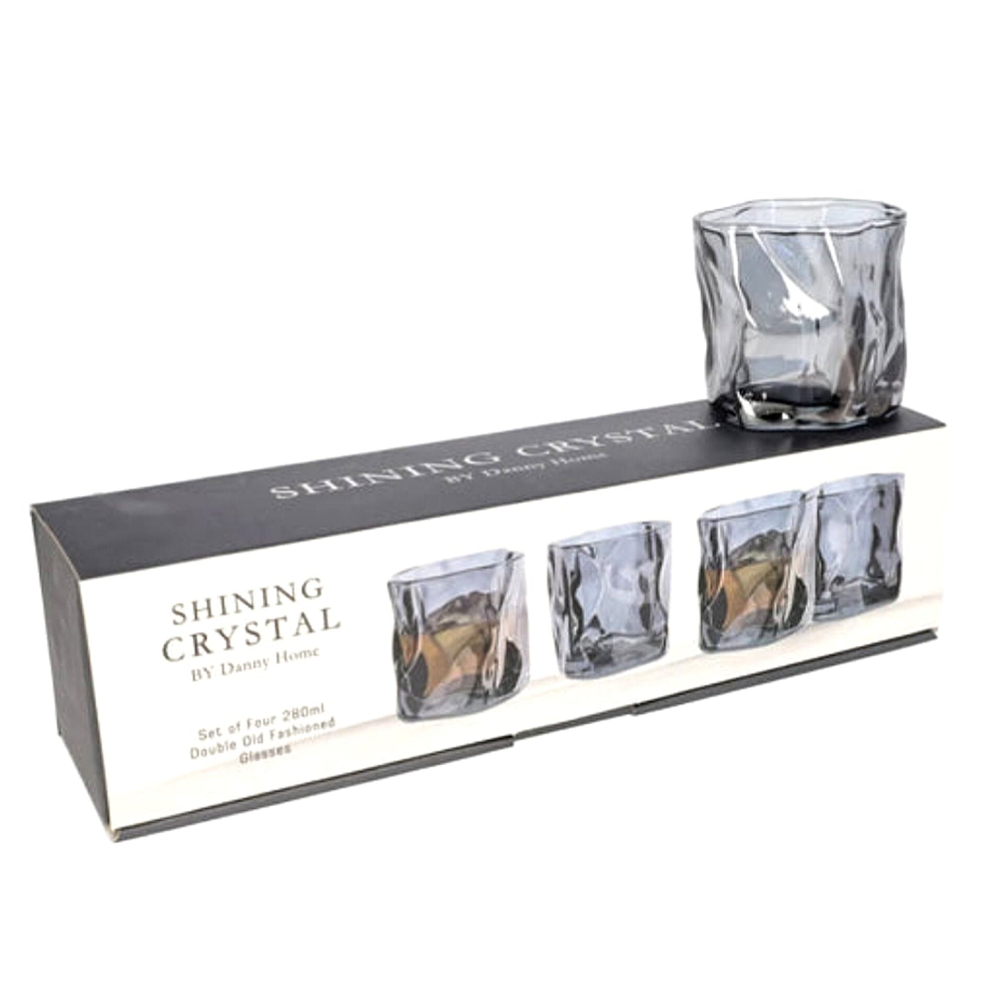 Стаклени чаши опал сиви сет 4ри парчиња