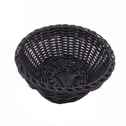 Корпа за леб кифлички плетена сива 20cm