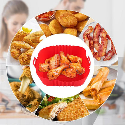 Силиконска подлога, тава огноотпорна за AIRFRYER