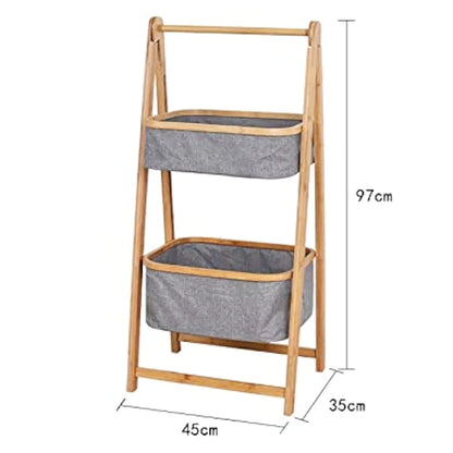 Сталажа организатор со 2 висечки корпи бамбус