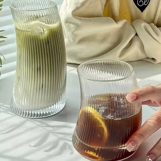 Стаклени чаши Line криви 325/500ml сет 4ри