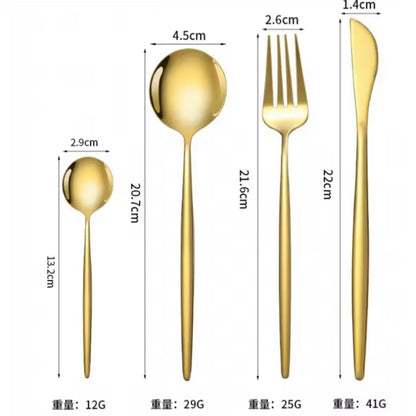 Прибор за јадење сет 24 парчиња Gold