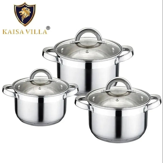 Тенџериња за готвење сет 3 24,26,28cm INOX KAISA VILLA