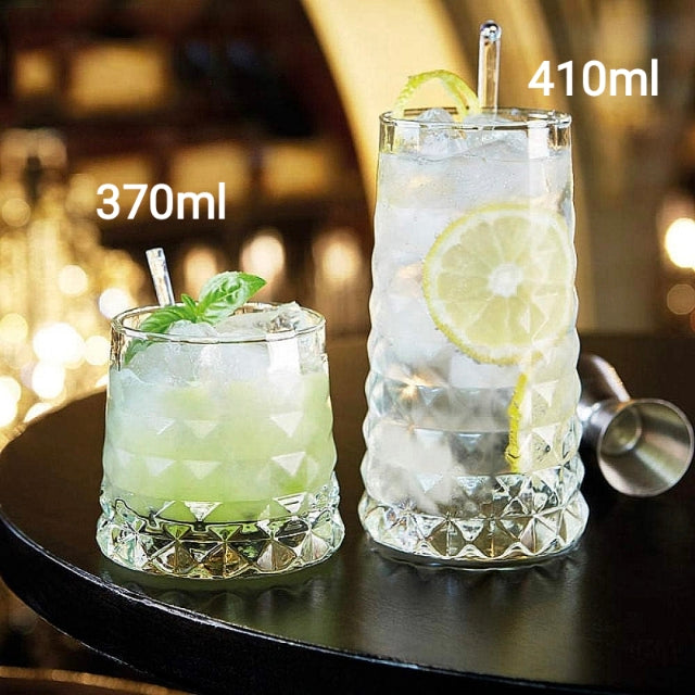 Стаклени чаши Diamond сет 6 парчиња 370ml/410ml
