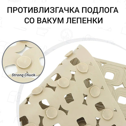 Противклизна гумена подлога за купатило 70x39cm