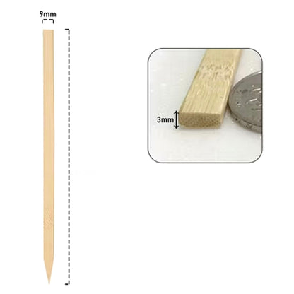 Стапчиња плоснати за скара сет 25 парчиња дрвени 25,30,35,40cm