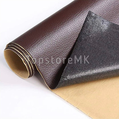 Самолеплива Еко Кожа PU темна кафена 1.5m X 50cm