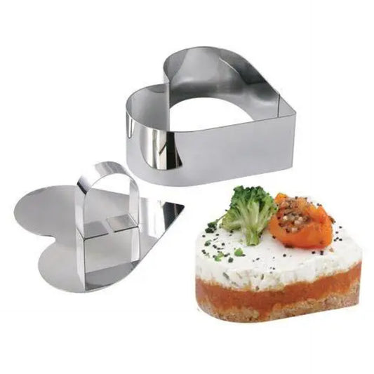 Метална форма со преса форма срце Inox