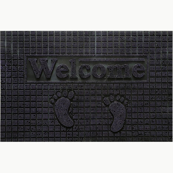 Подлога патосник за пред врата гумена flex Welcome 58x38cm и 75x45cm