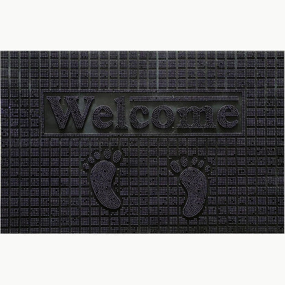Подлога патосник за пред врата гумена flex Welcome 58x38cm и 75x45cm