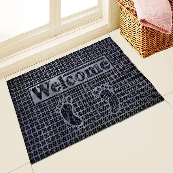 Подлога патосник за пред врата гумена flex Welcome 58x38cm и 75x45cm