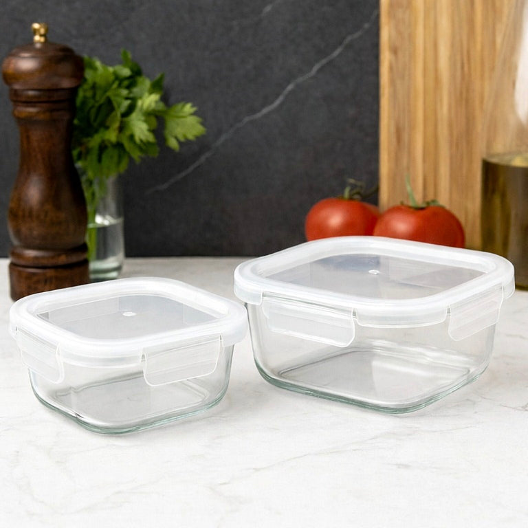 Фриго стаклени квадратни садови за храна airtight crisper